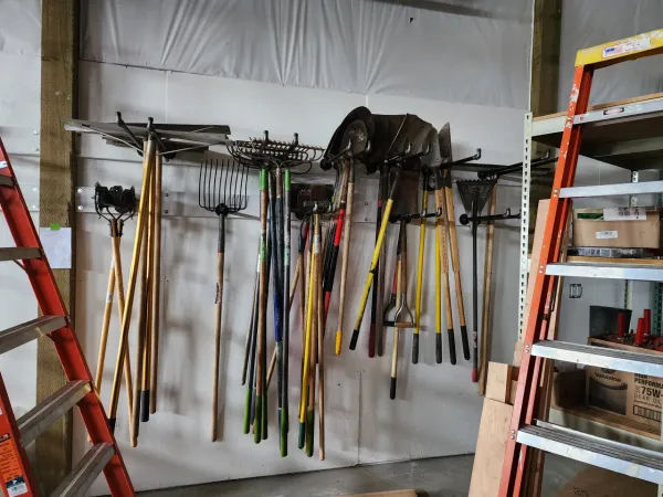 Garage Tool Holder Install